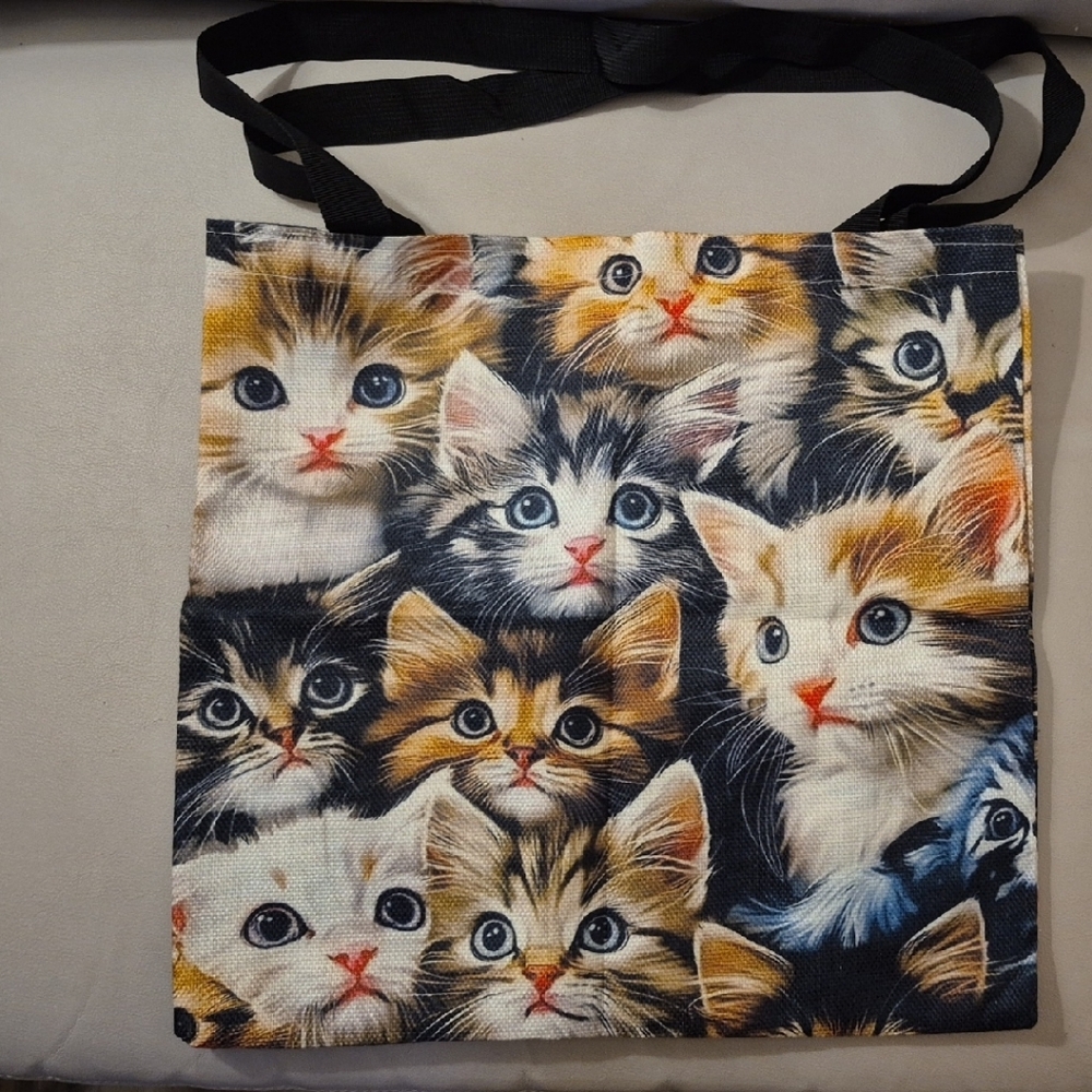 Cat Print 16X16 Tote Bag